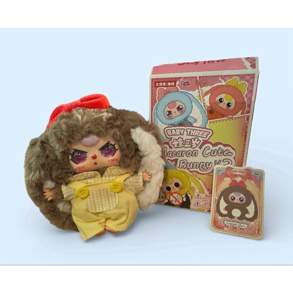 Baby Three Macaron Cute Bunny V2 *CONFIRMED* Cocoa Bun - Brand New - Picture 3 of 3